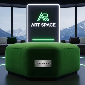 Аренда Пуф средний НОРМАН бархатный зеленый в Гранд Отель Поляна — ART SPACE