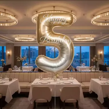 Аренда Шар фольгированный круг "С днем рождения" № 5 в ресторане «La Terrazza» — ART SPACE