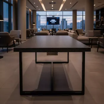 Аренда Стол Brick M 120 бетон Портленд чёрный в Panorama by Mercure — ART SPACE