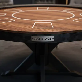 Аренда Стол круглый коричневый 120 см в Red Arena — ART SPACE