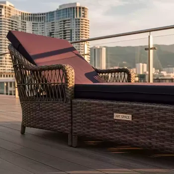 Аренда Шезлонг лежак плетеный с матрасом Leon в Skypark Sochi — ART SPACE