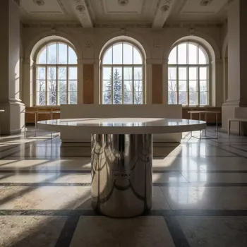 Аренда Стол Лидер 9 D700 белый в санатории «Металлург» — ART SPACE