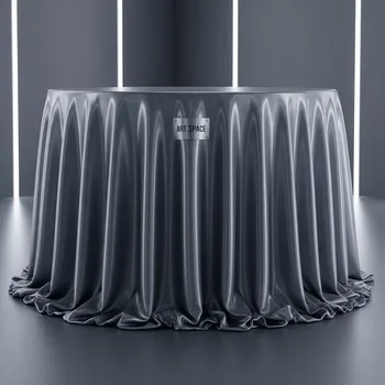 Аренда Скатерть круглая диаметр 3,15 м серебристо серая в Rodina Grand Hotel & SPA — ART SPACE