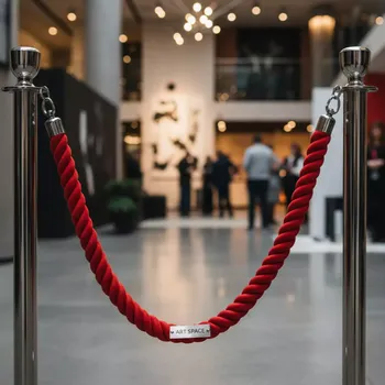 Аренда Канат плетеный красный для серебряных столбиков в Golden Tulip Rosa Khutor — ART SPACE