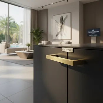 Аренда Ручка торцевая мебельная Lind золото брашированное в Novotel Resort — ART SPACE