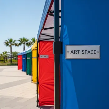 Аренда Шатры быстросборные 3х3 м 9 м² цветные в Сочи Парк Отеле — ART SPACE