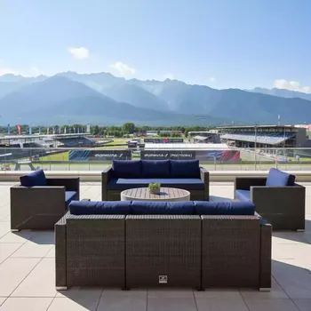 Аренда Плетеный комплект мебели LV520BB Brown Blue в Поляна 1389 Отель и Спа — ART SPACE