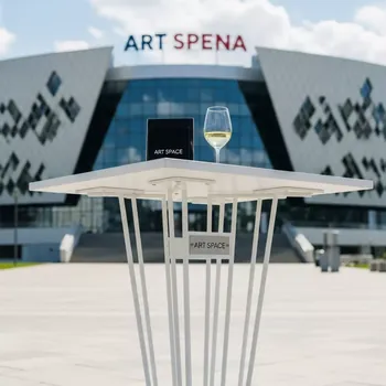 Аренда Стол коктейльный Quadratic белый 60х60 см в Сириус Арене — ART SPACE