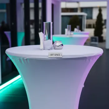 Аренда Скатерть круглая белая для коктейльного стола 19 312WT в Sport Inn Hotel & Wellness — ART SPACE