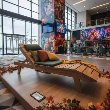 Аренда Шезлонг лежак деревянный Jeremy в Pullman Sochi Centre — ART SPACE