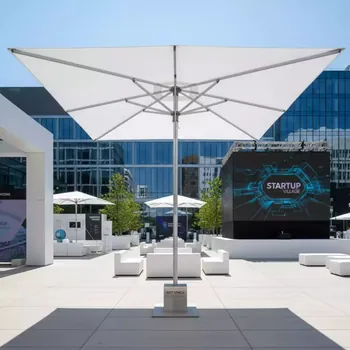 Аренда Зонт профессиональный четырехкупольный Galaxia Quattro Starwhite 6х6 м в Mantera Supreme — ART SPACE