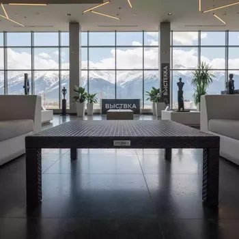 Аренда Столик кофейный Форио из искусственного ротанга графит в Radisson Hotel Rosa Khutor — ART SPACE