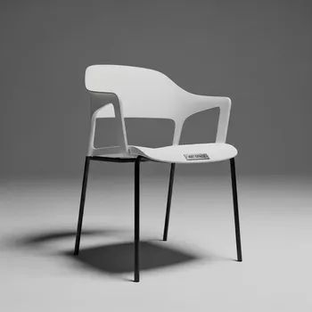 Аренда Стул Vicenza на ножках с подлокотниками белый в VK Stadium Sirius — ART SPACE