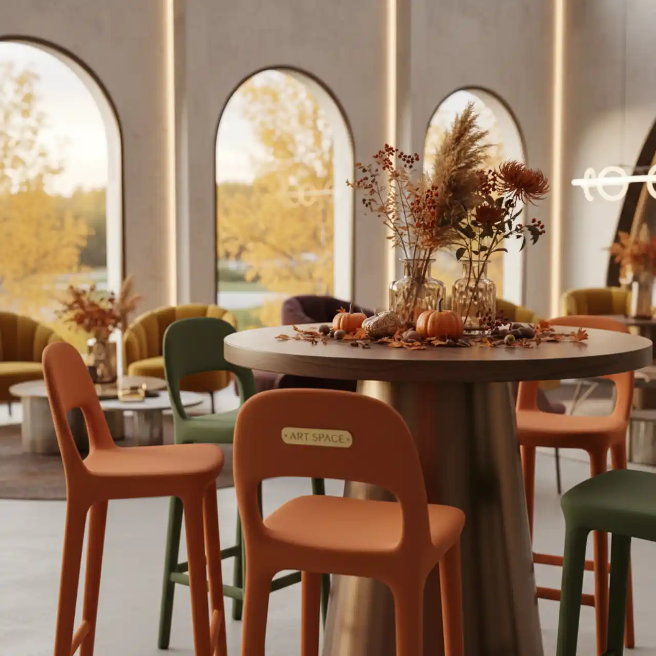 Стул полубарный пластиковый Joy S Bar