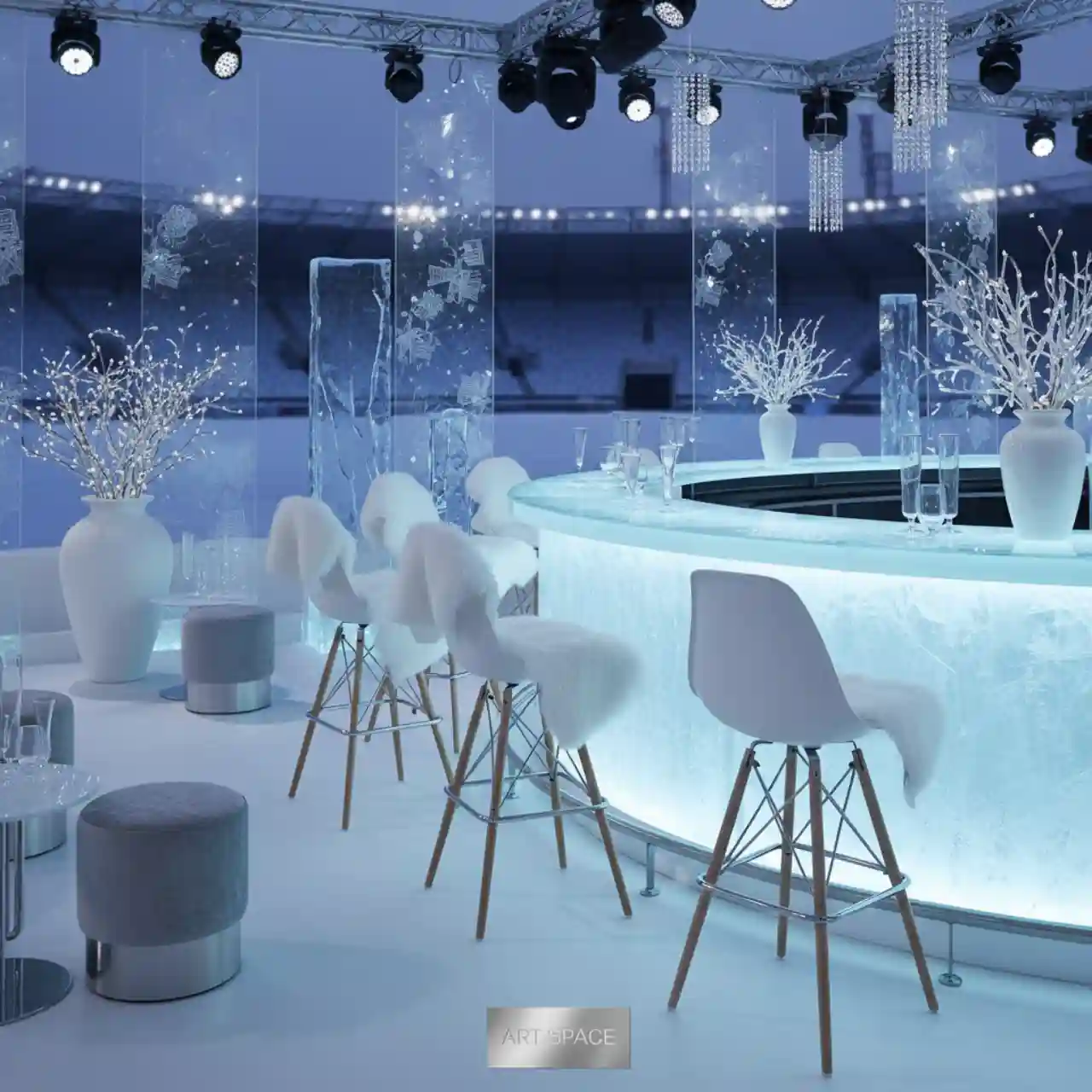 Стул барный Eames белый