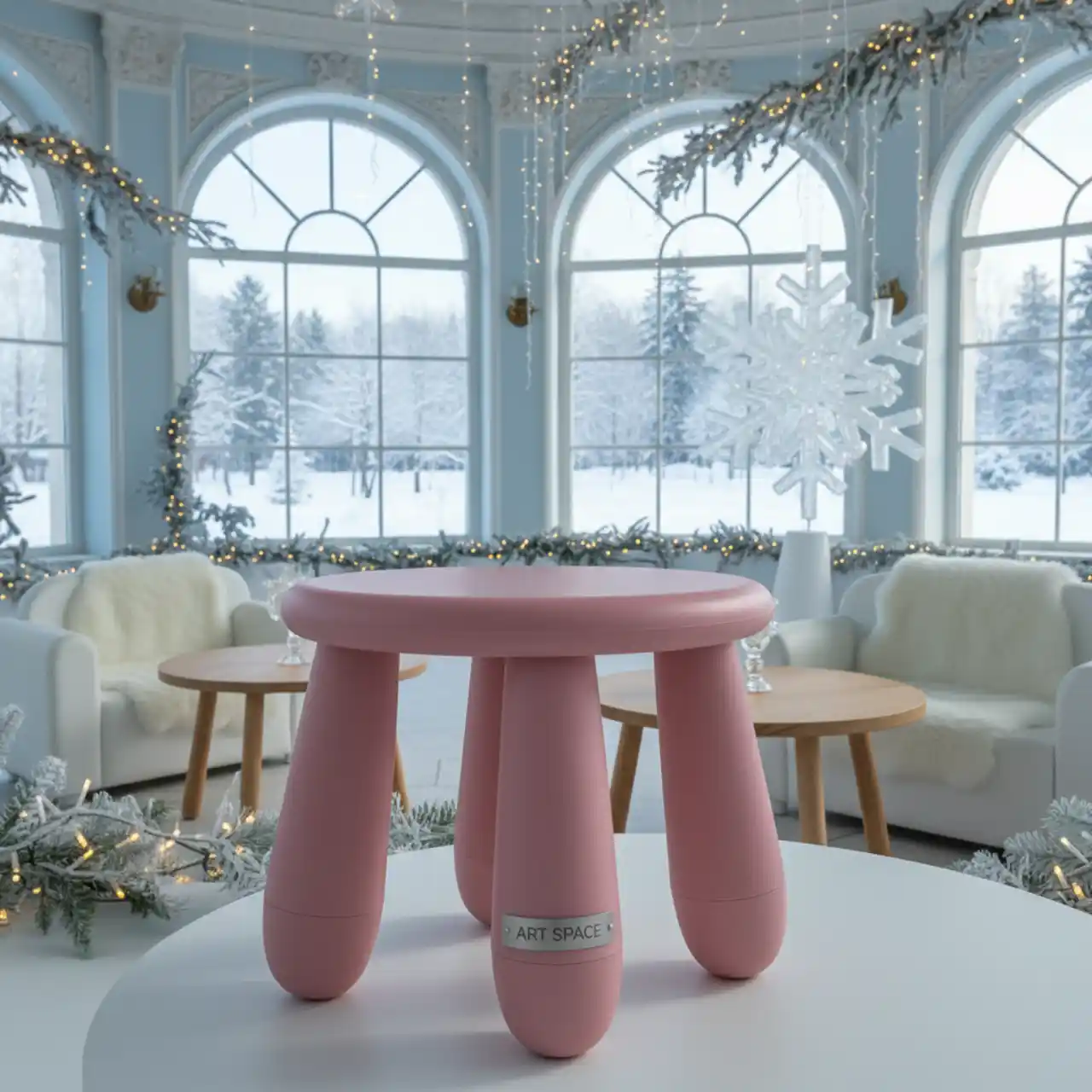 Табурет детский пластиковый Маммут 17 203DP розовый