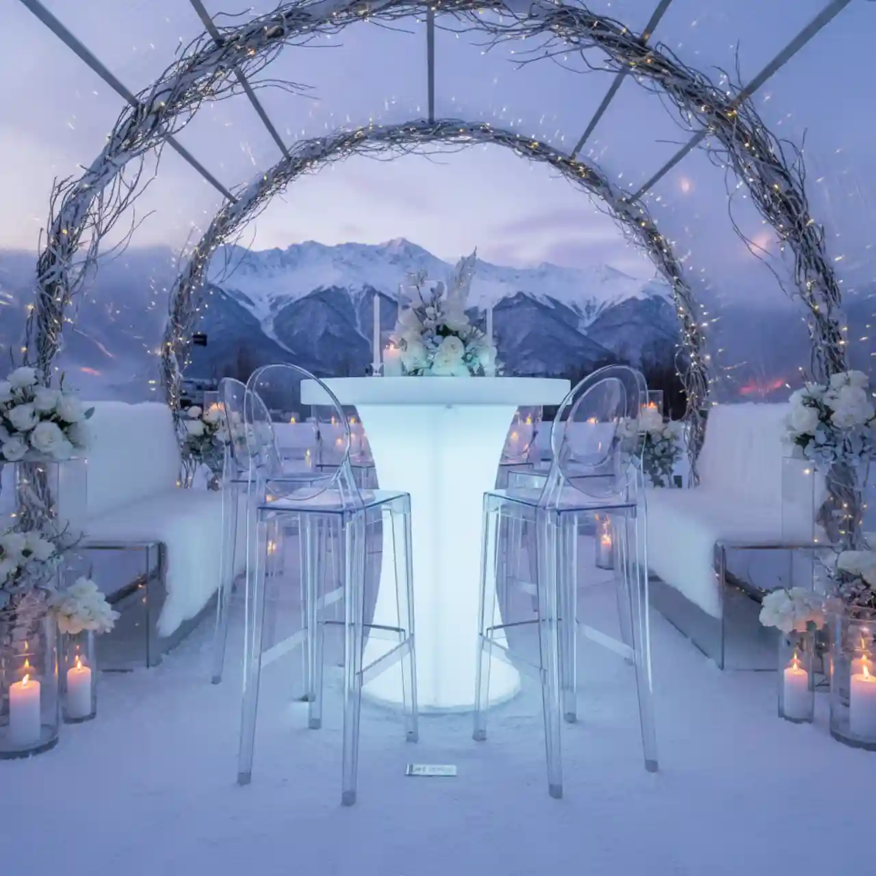 Табурет прозрачный полубарный Fox 65