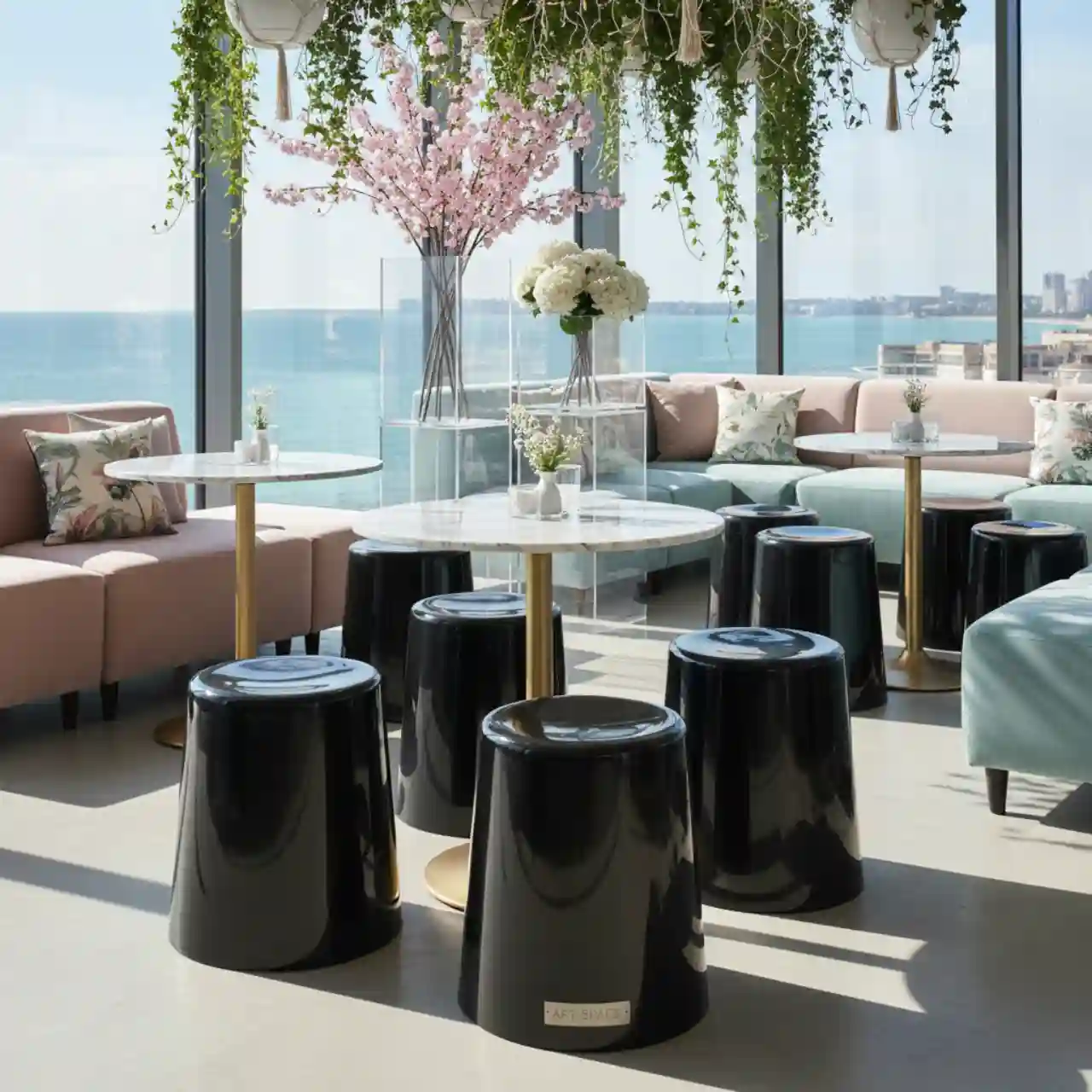 Табурет пластиковый Лори черный