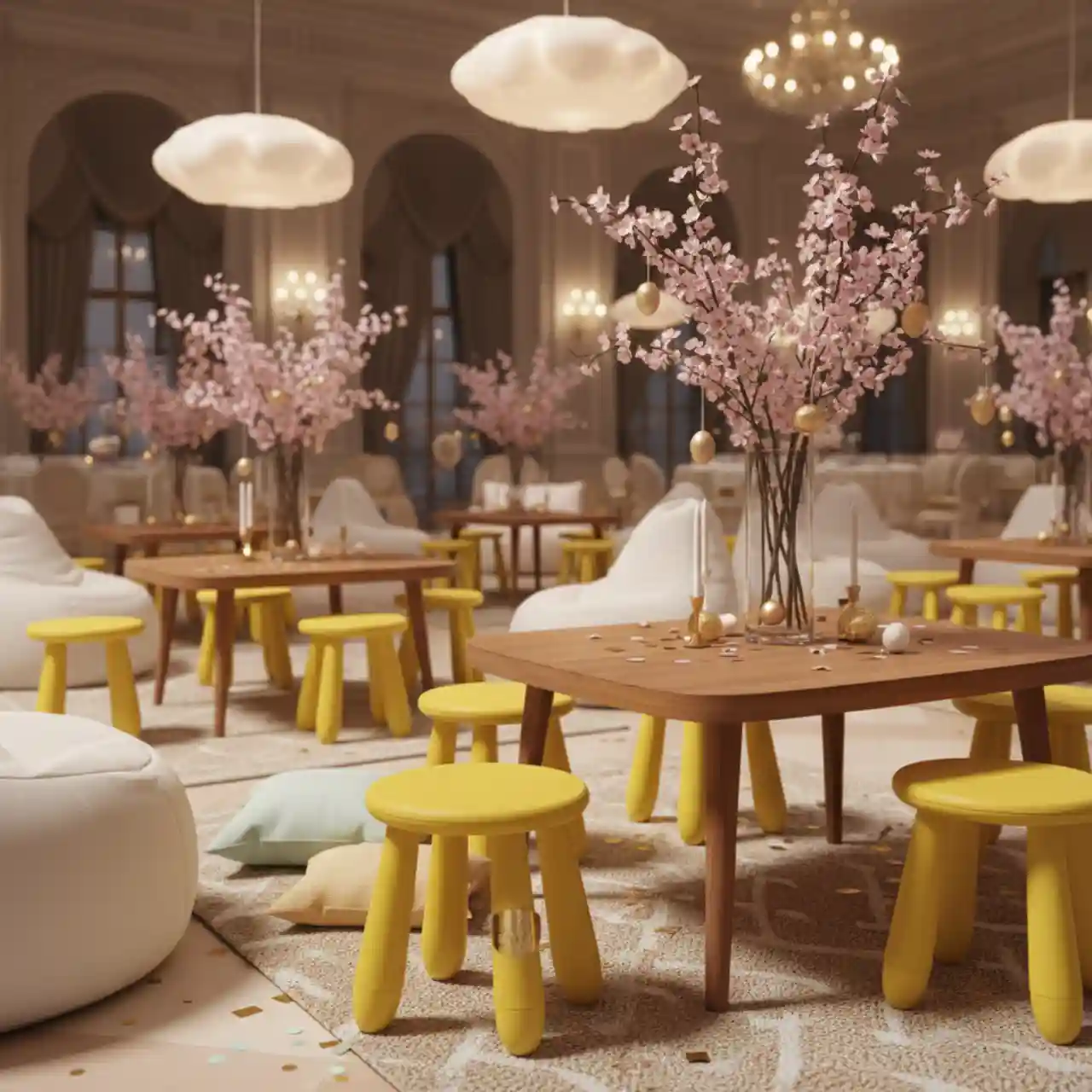 Табурет детский Маммут желтый пластиковый R4E 00191