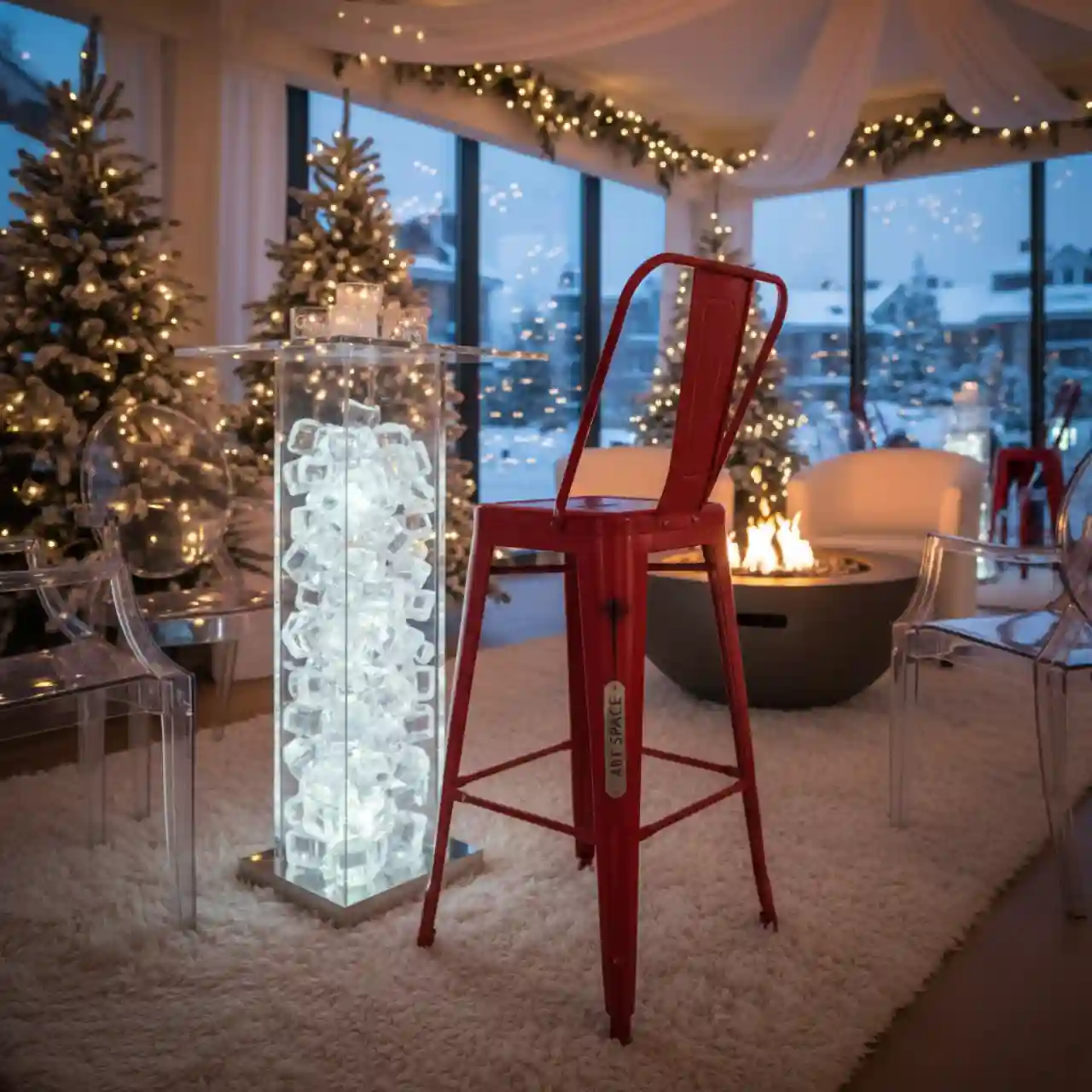 Табурет барный Tolix красный