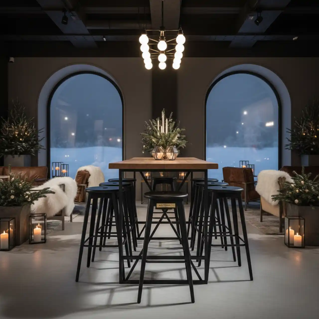 Табурет Tolix черный 46 см