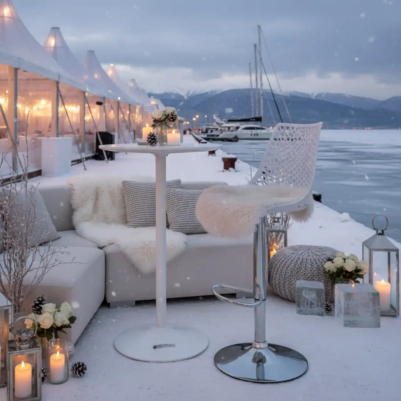 Стул полубарный пластиковый Net Stool Mini