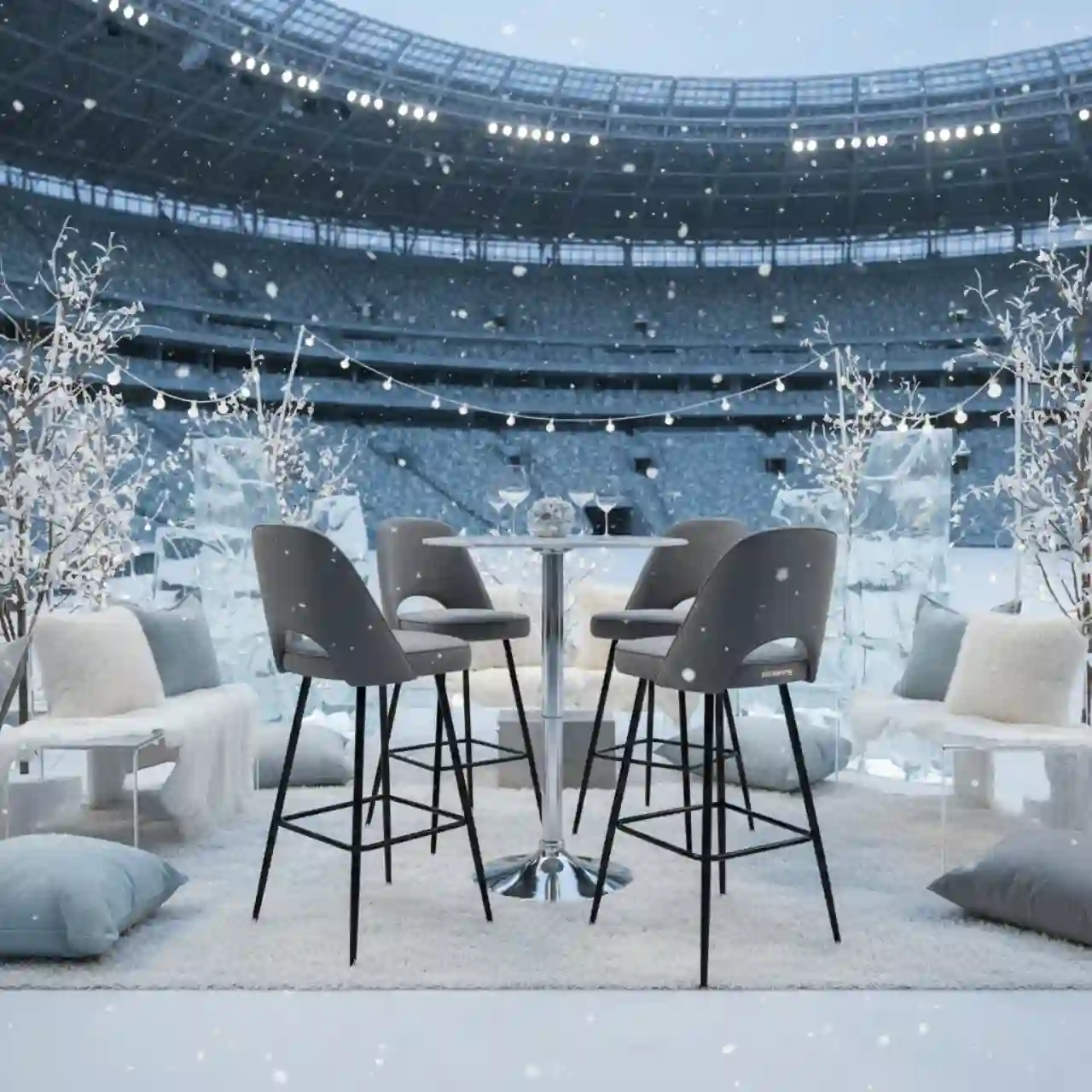 Стул Тони серый полубарный