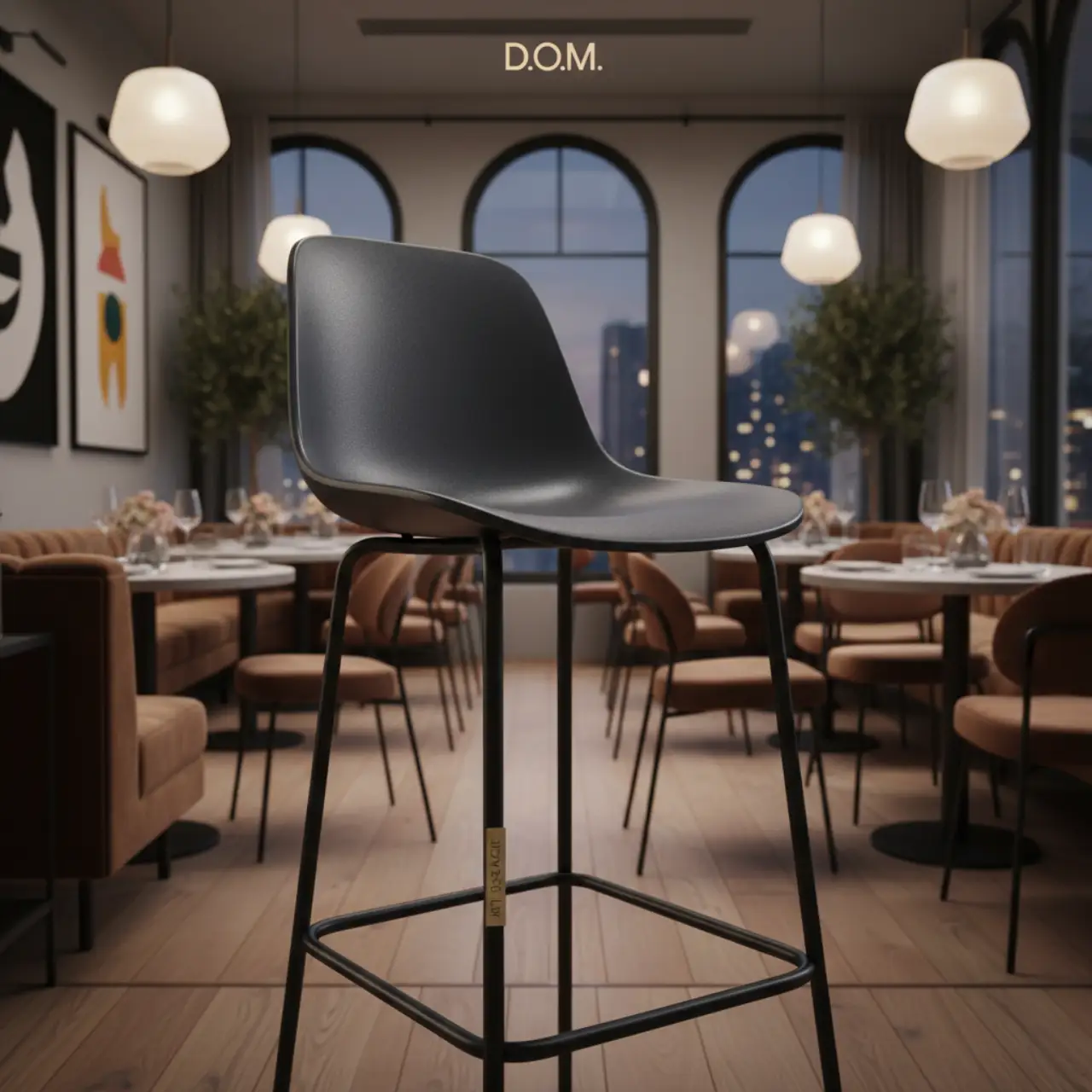 Стул полубарный пластиковый Lisa Technopolymer