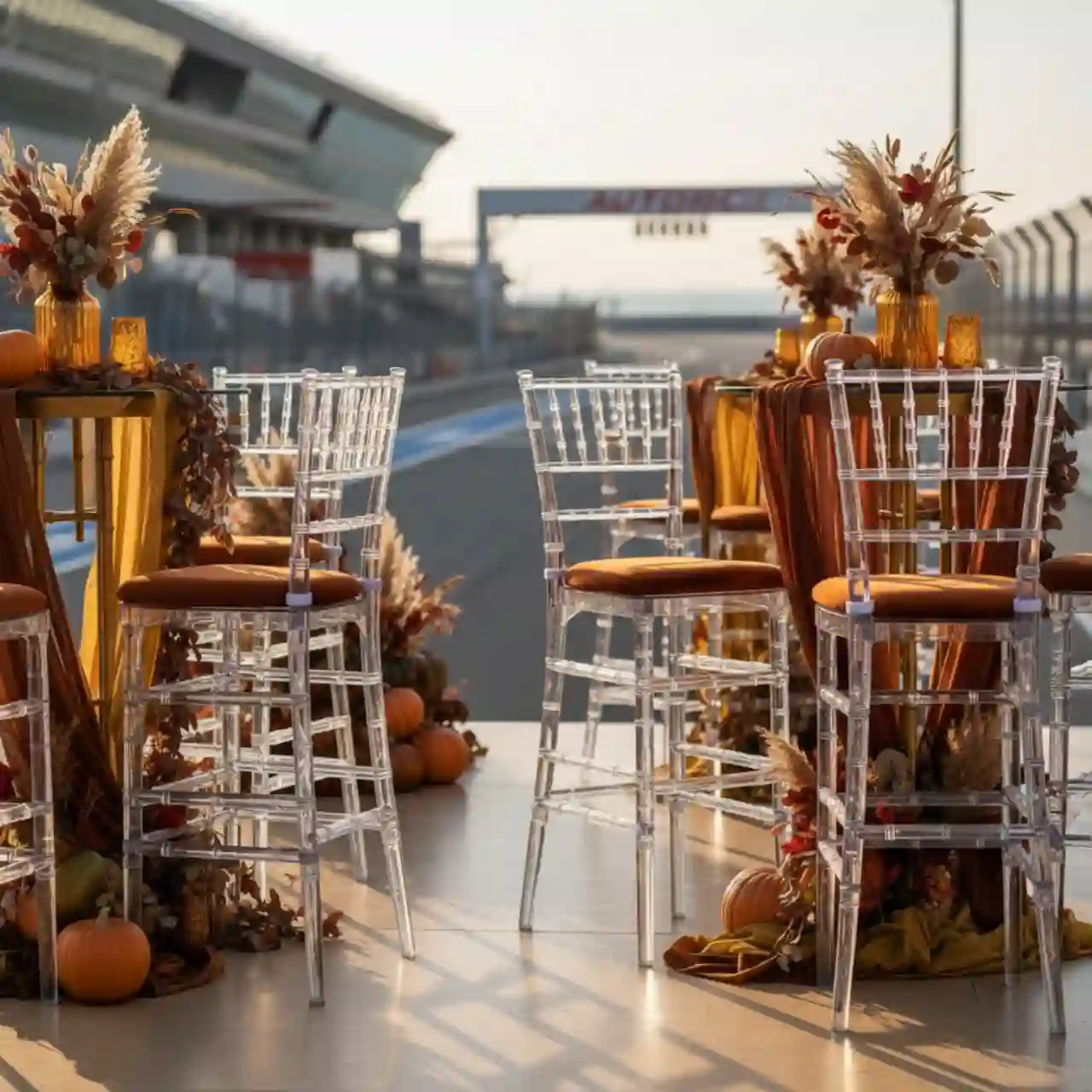 Стул полубарный прозрачный Chiavari Bar