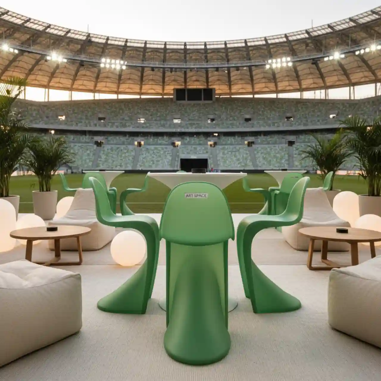 Стул пластиковый полубарный Mentha Go Green