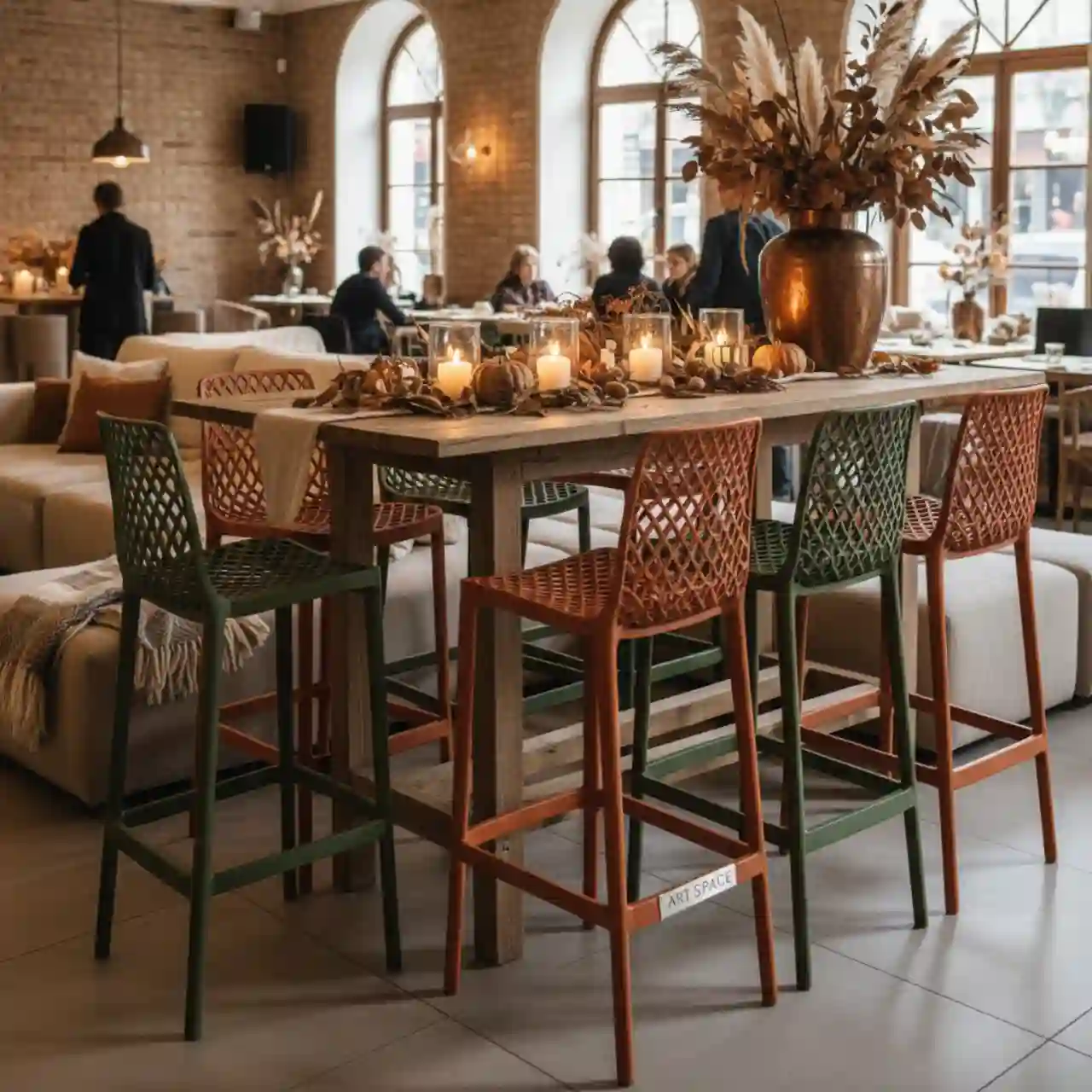 Стул пластиковый полубарный Net Stool Mini