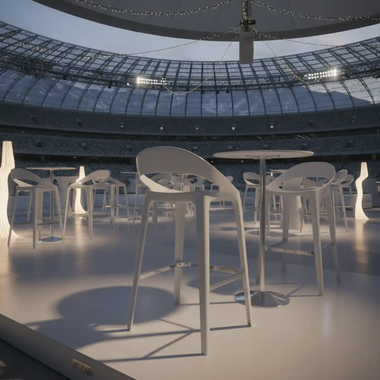 Стул пластиковый полубарный Babila