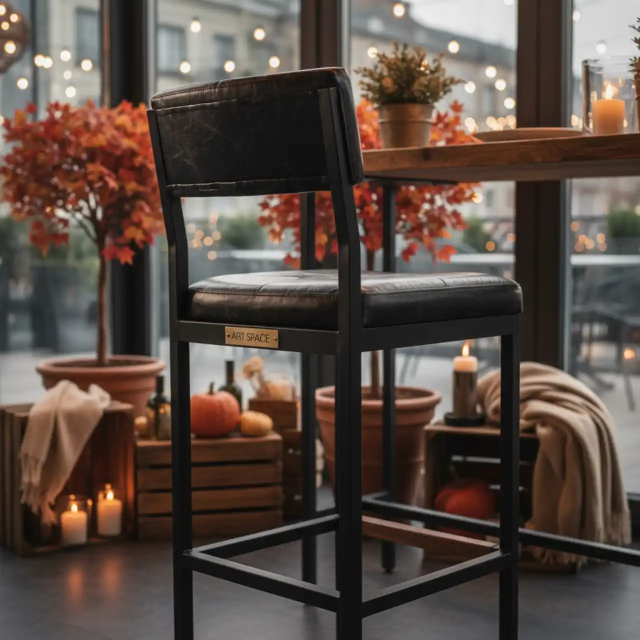 Стул барный черный loft