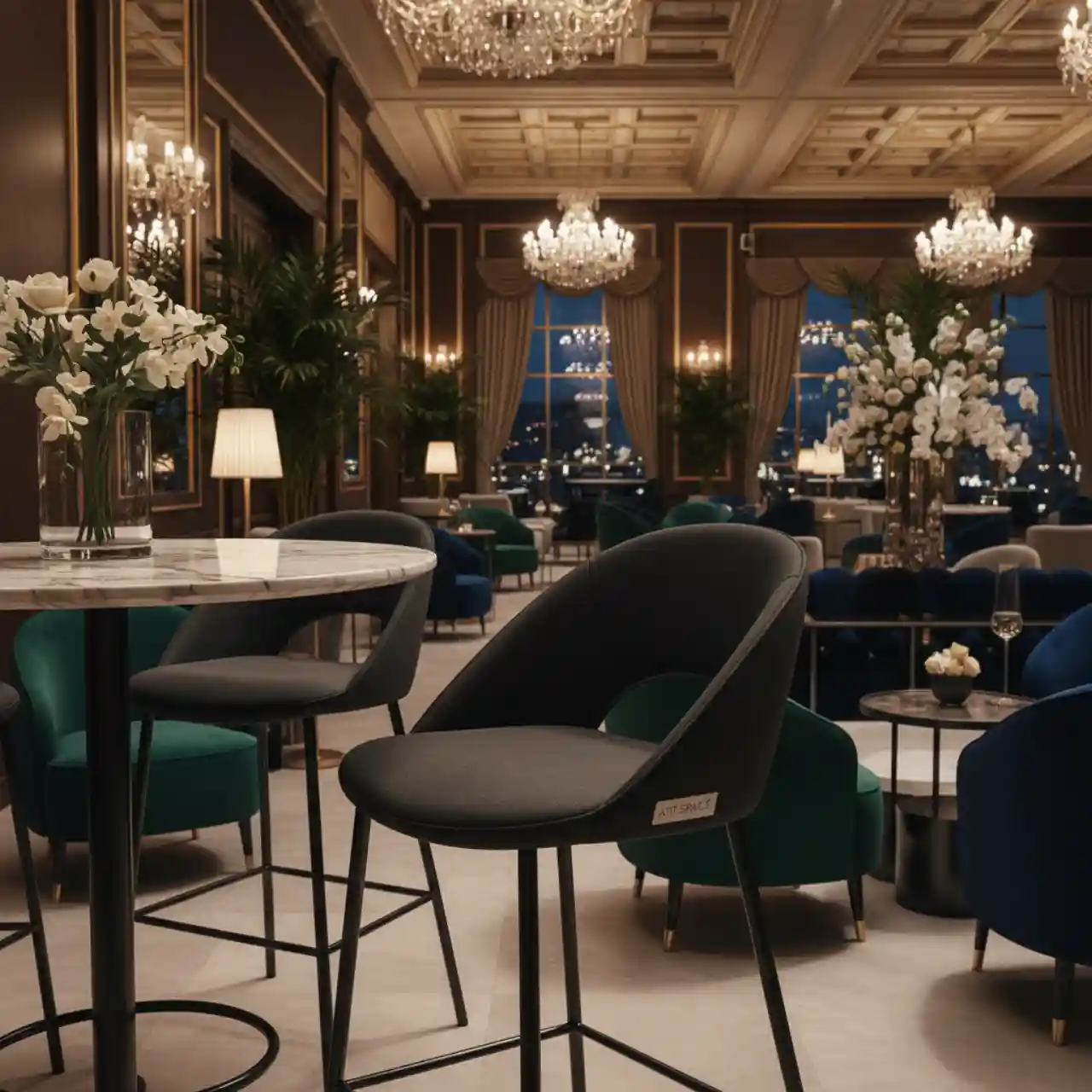 Стул барный черный