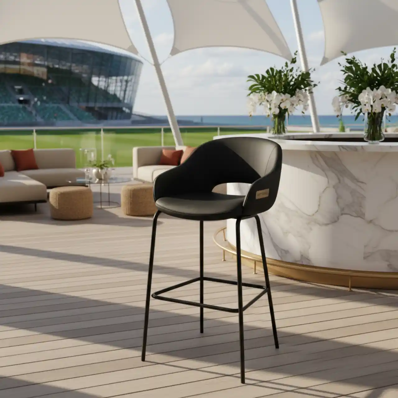 Стул барный черный marta