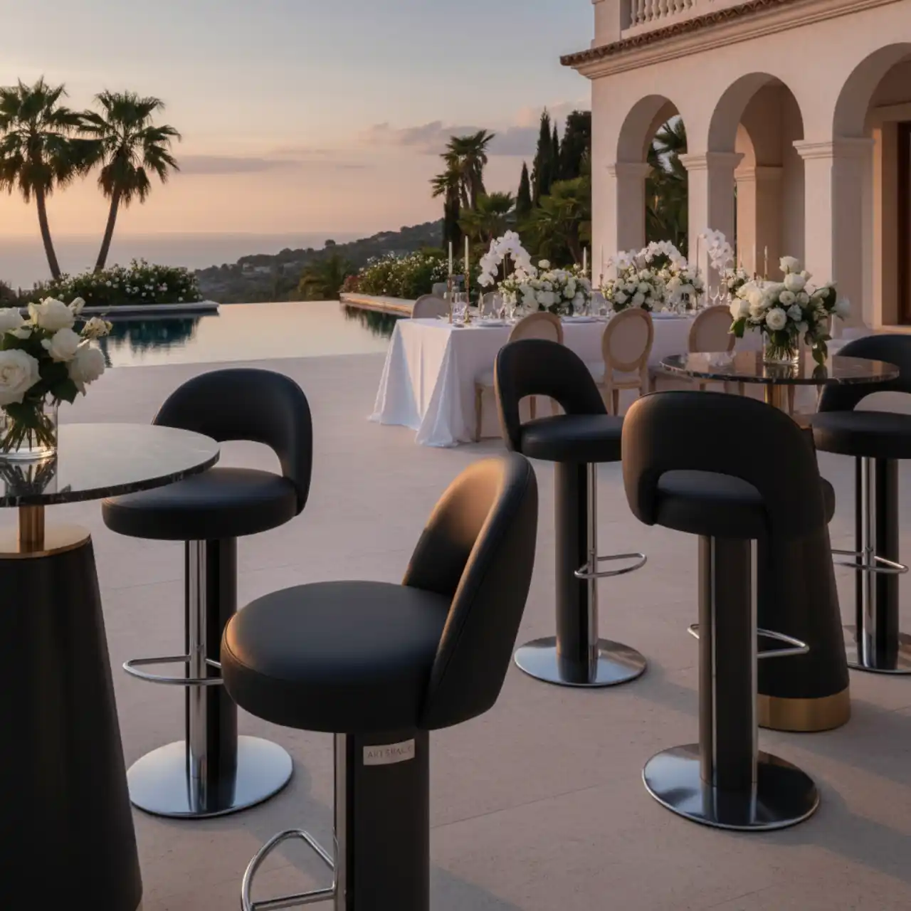 Стул барный черный Бомба