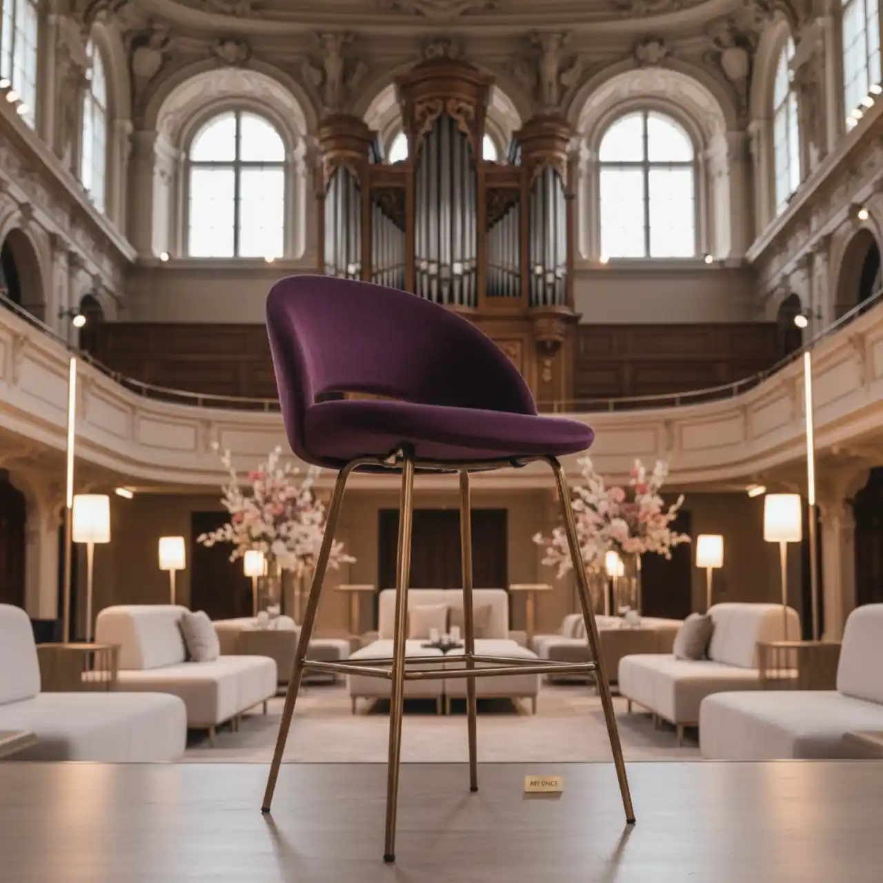 Стул барный фиолетовый Тревер