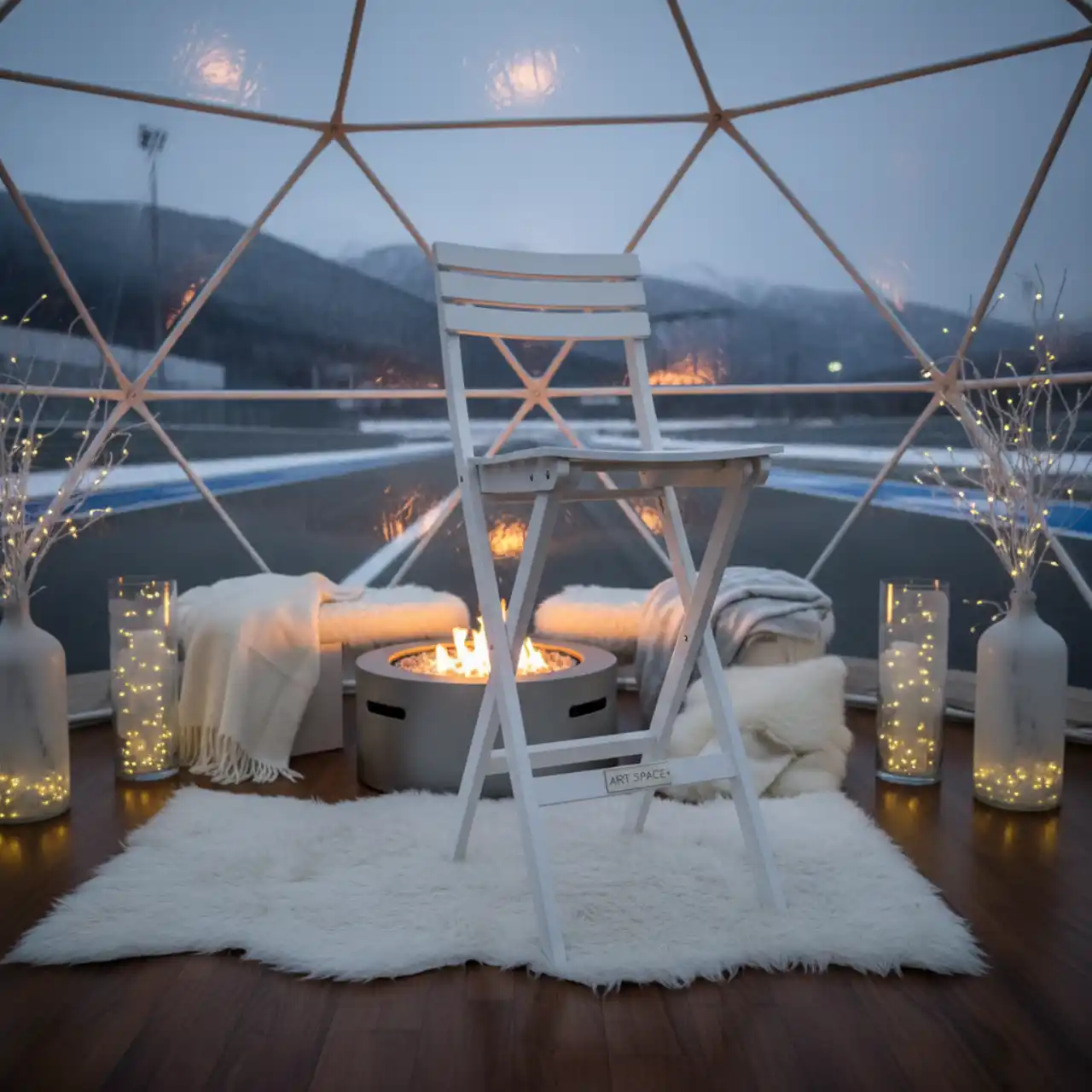 Стул барный складной Франклин белый деревянный