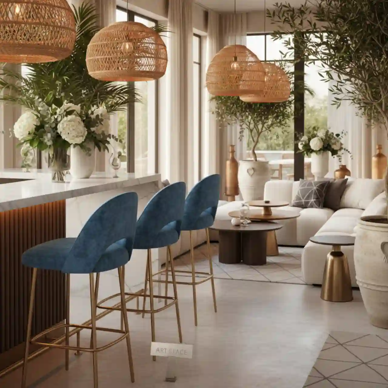 Стул барный с обивкой Lisa