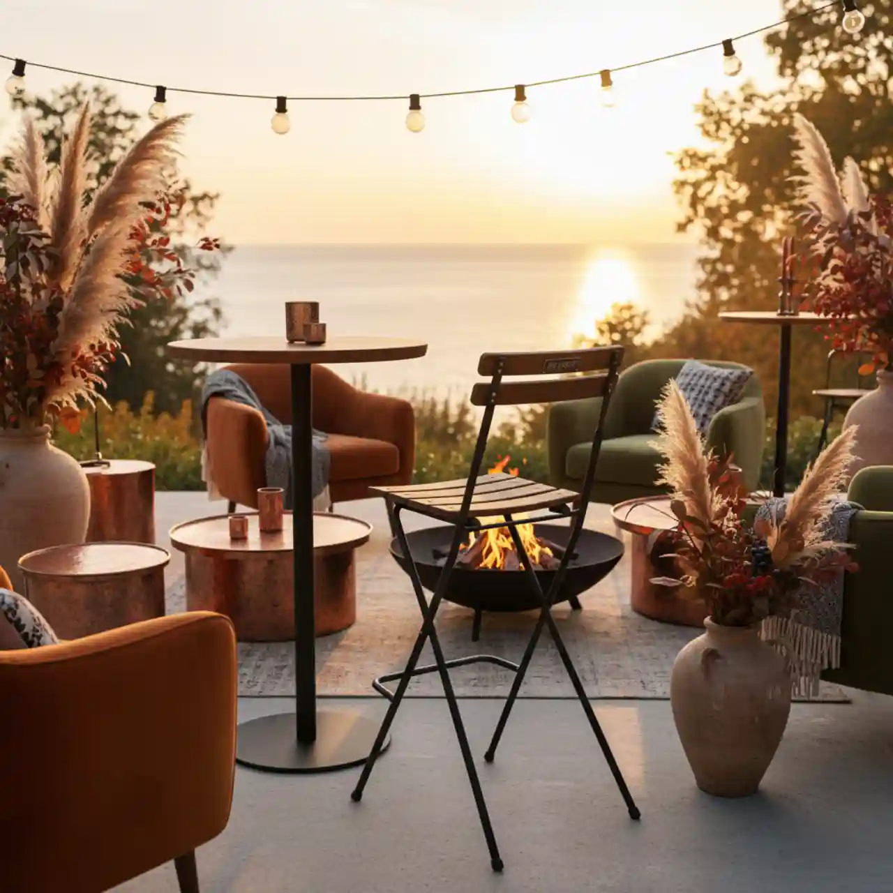 Стул барный складной черный Франклин