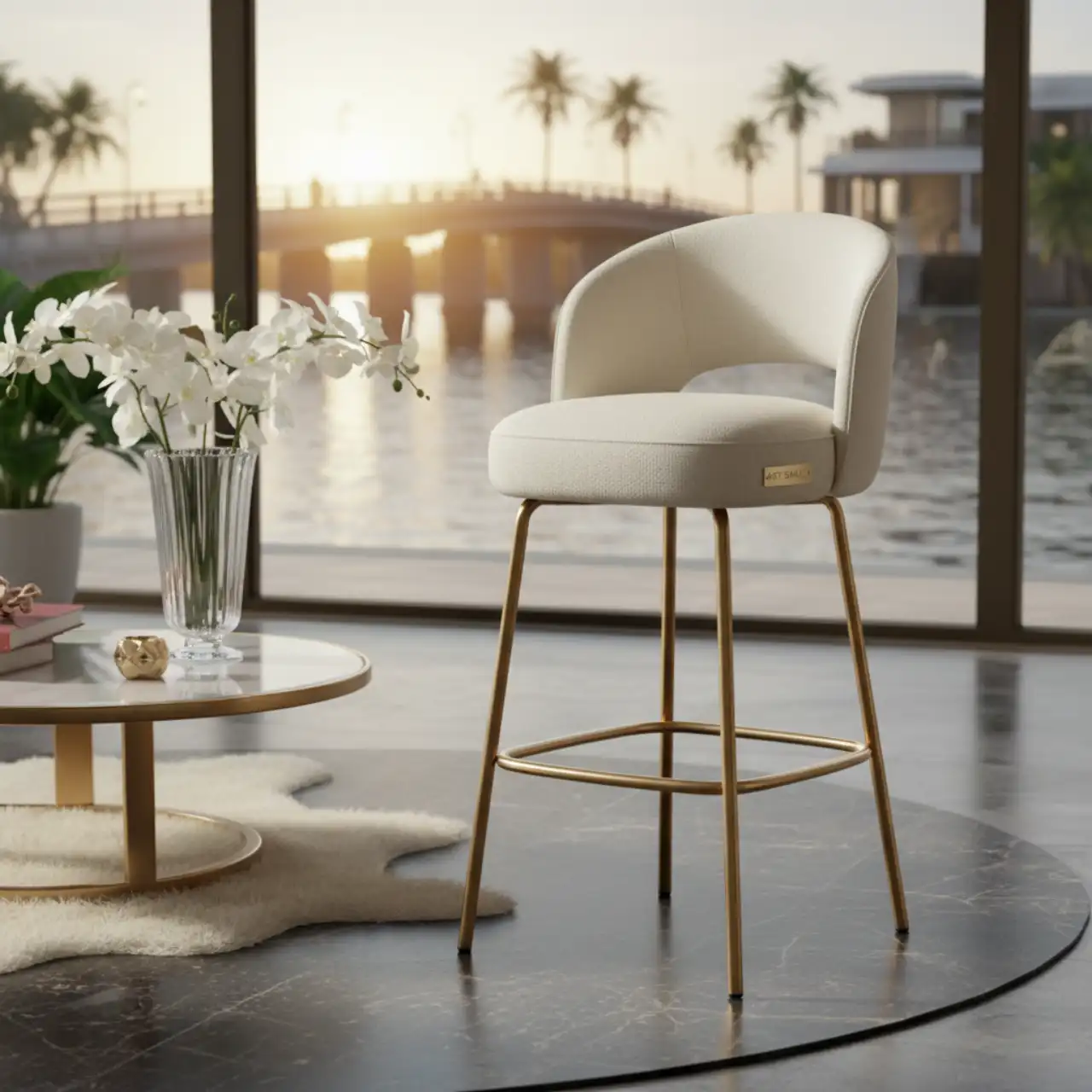 Стул барный с обивкой Lisa Waterproof