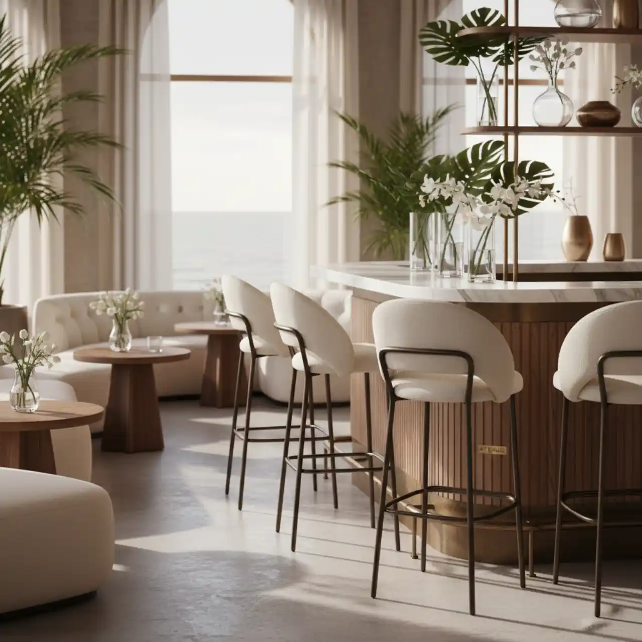 Стул барный с обивкой Stiel