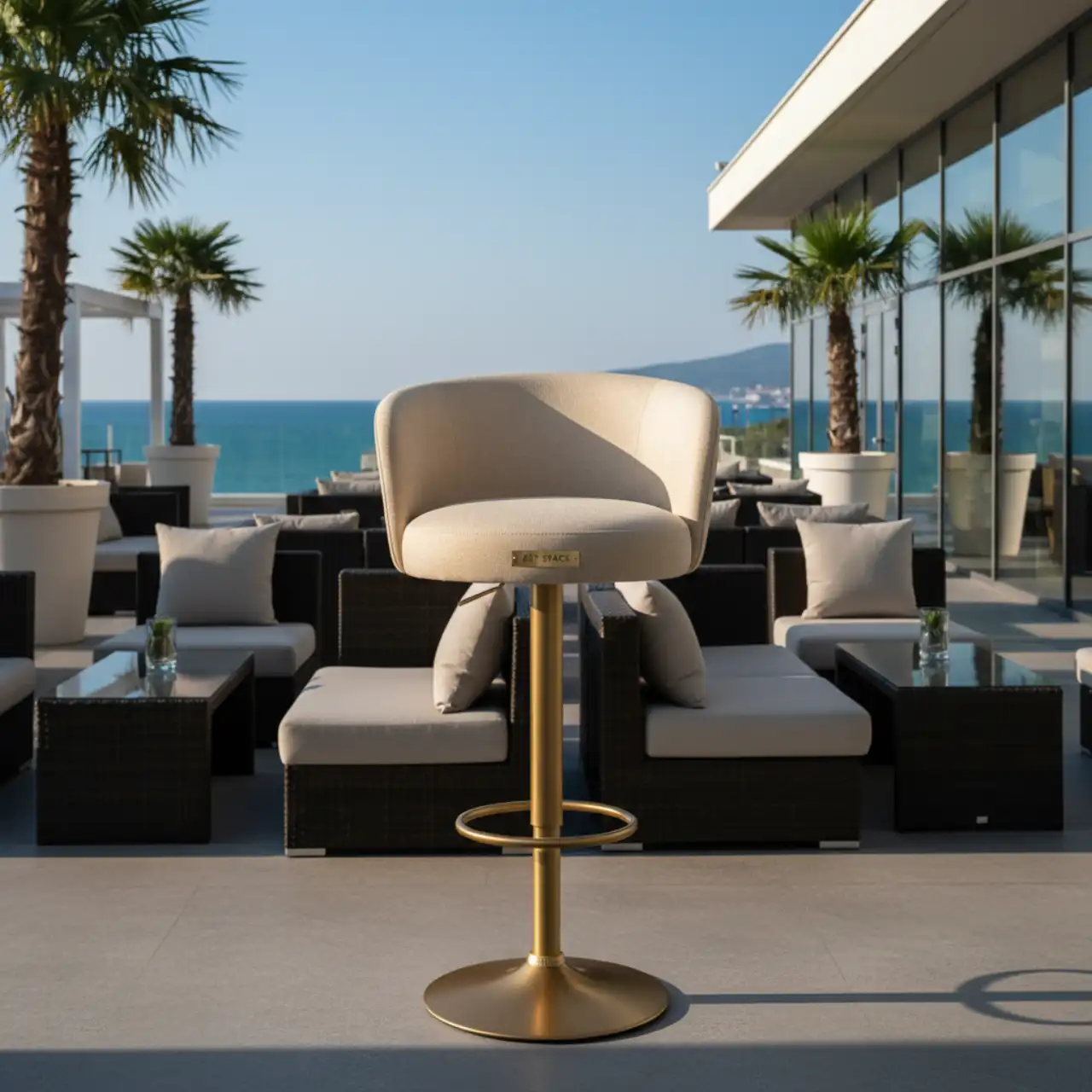 Стул барный с обивкой Glera Bar