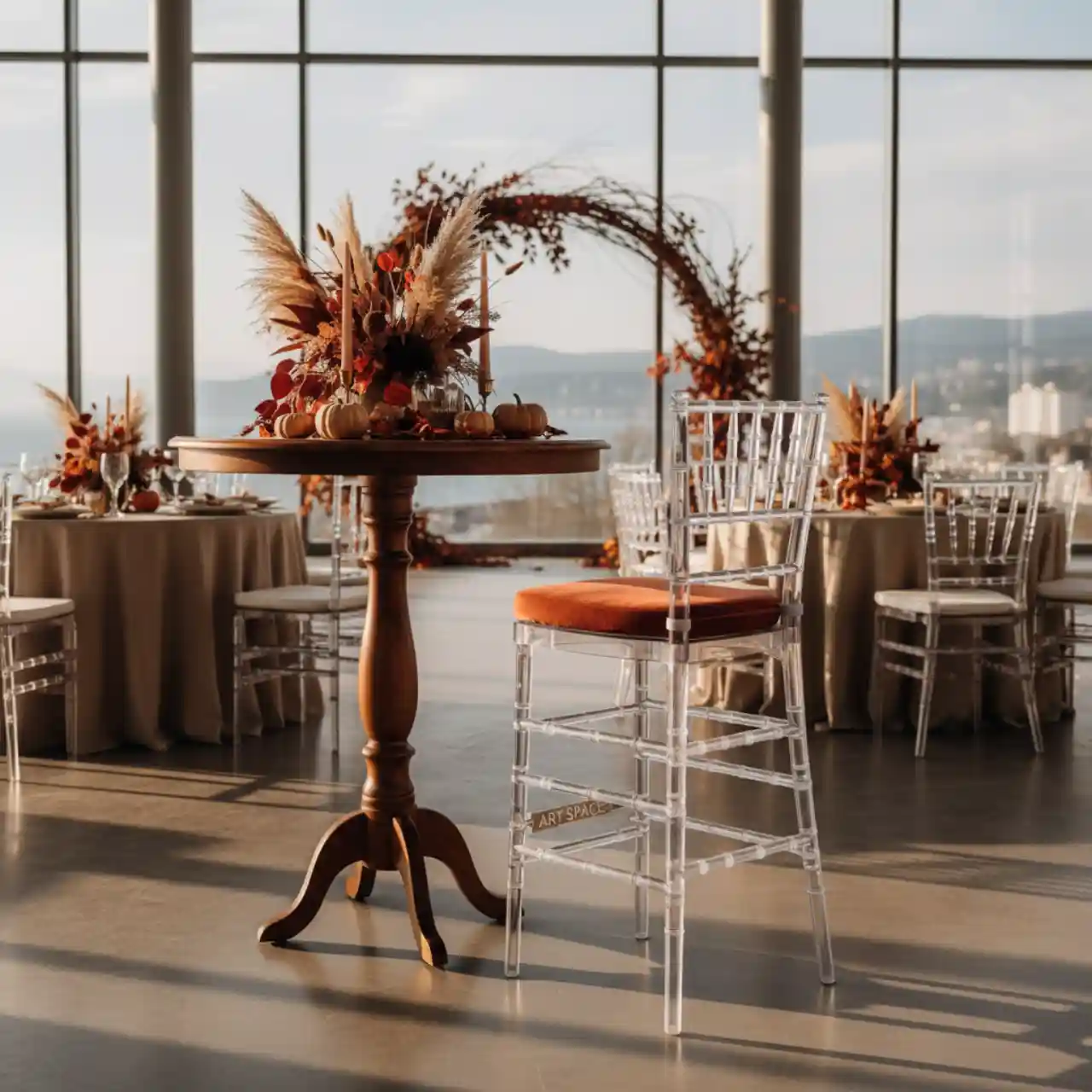 Стул барный прозрачный Chiavari Bar