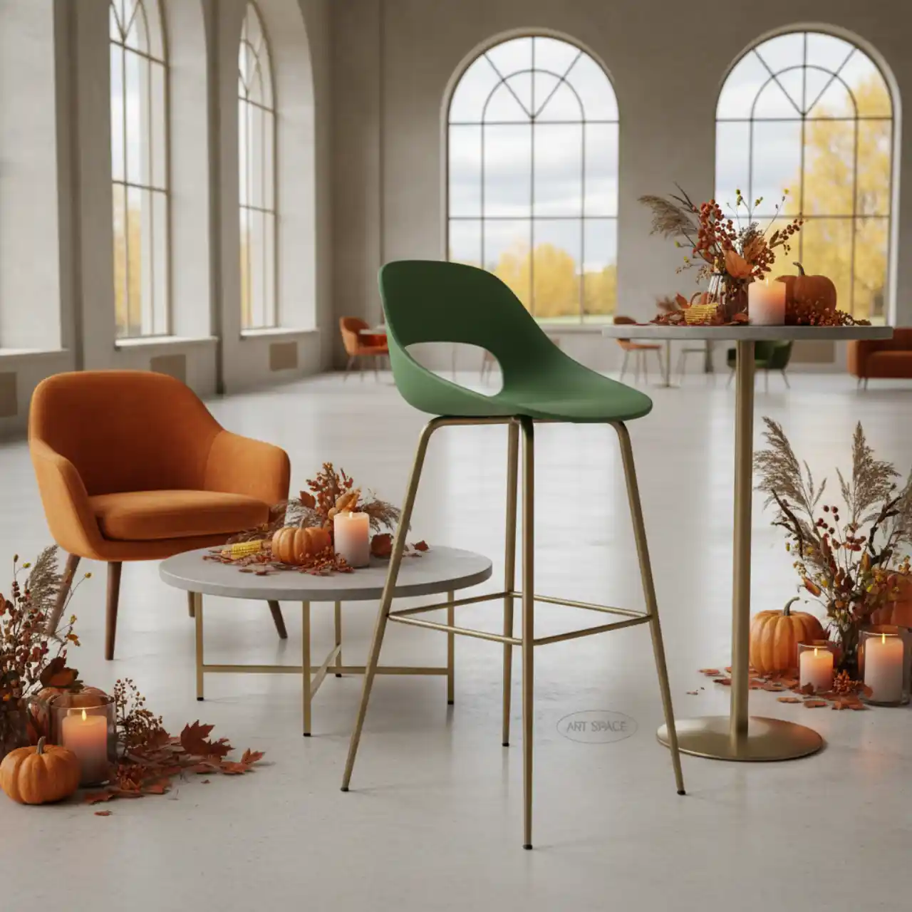 Стул барный пластиковый Lisa Technopolymer Go Green