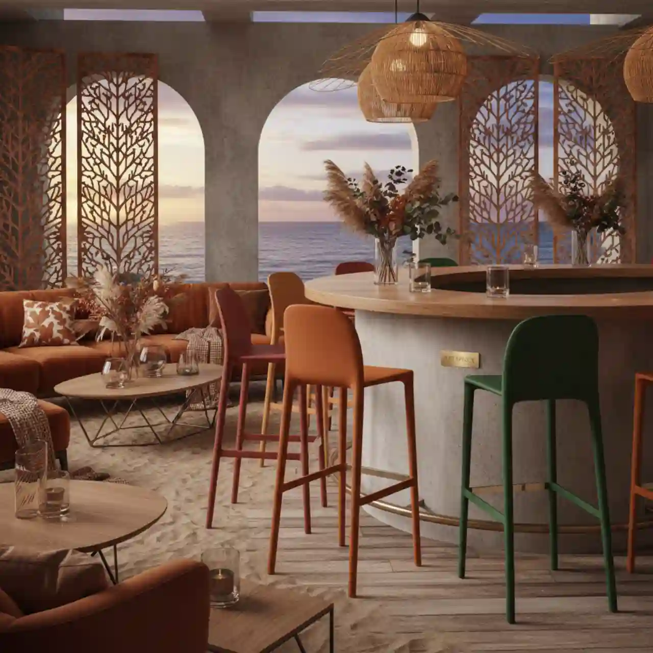 Стул барный пластиковый Kuadra