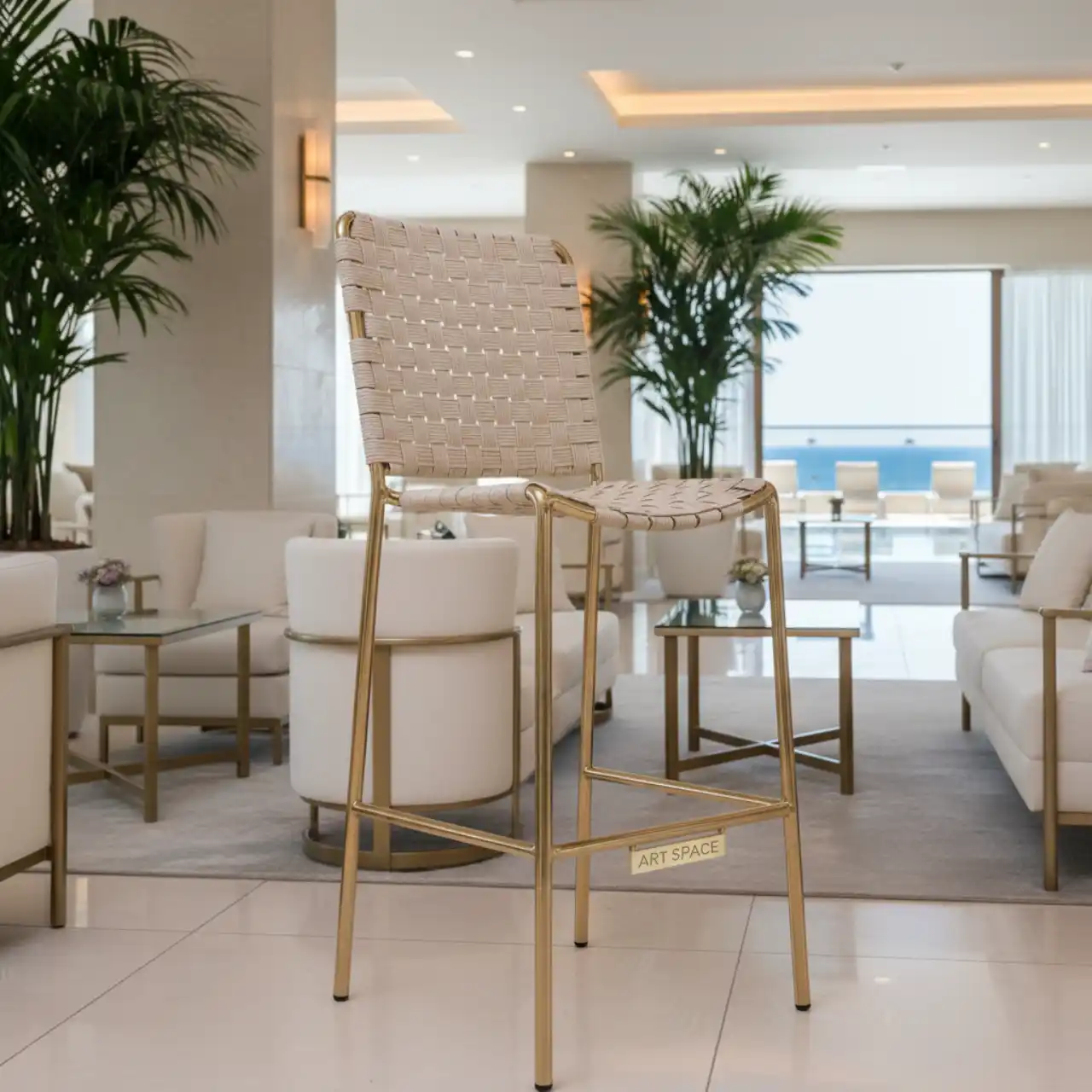 Стул барный золотой Слинг