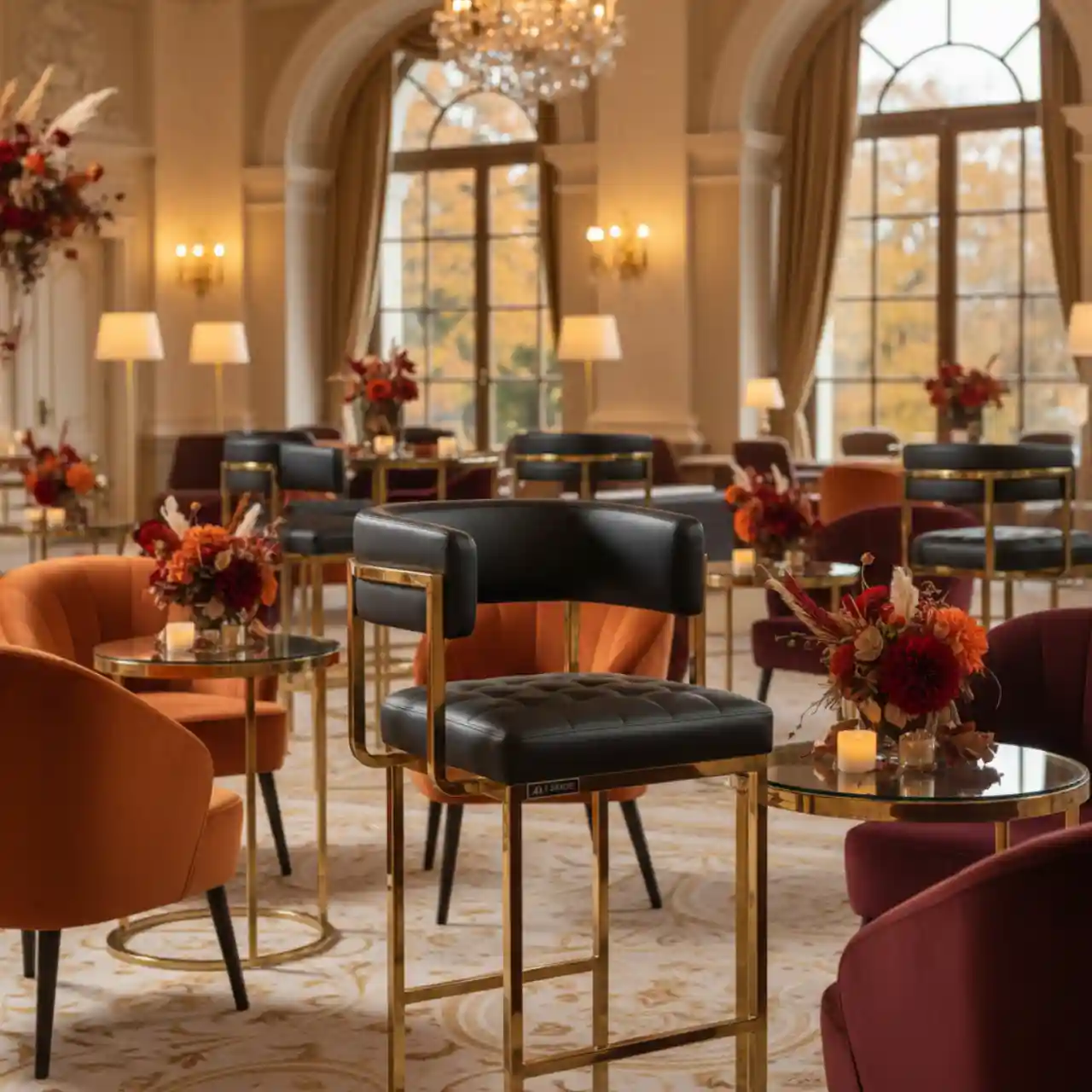 Стул барный для визажиста черный из экокожи BK