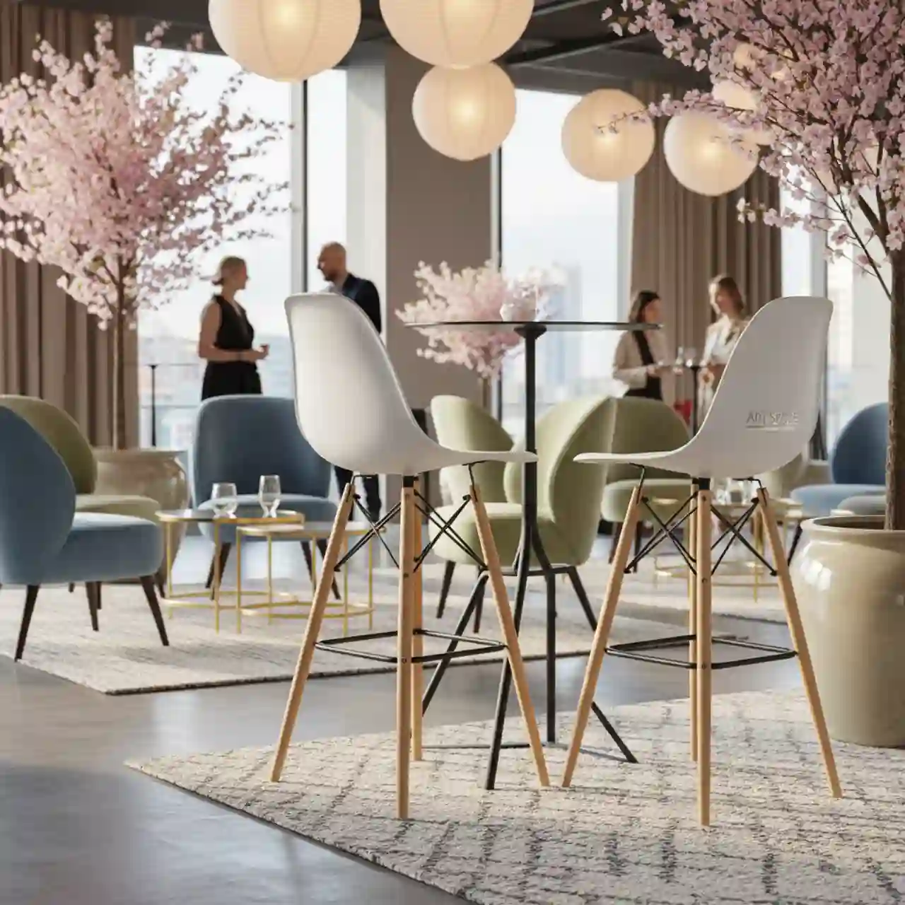 Стул барный дизайнерский Eames DSW white