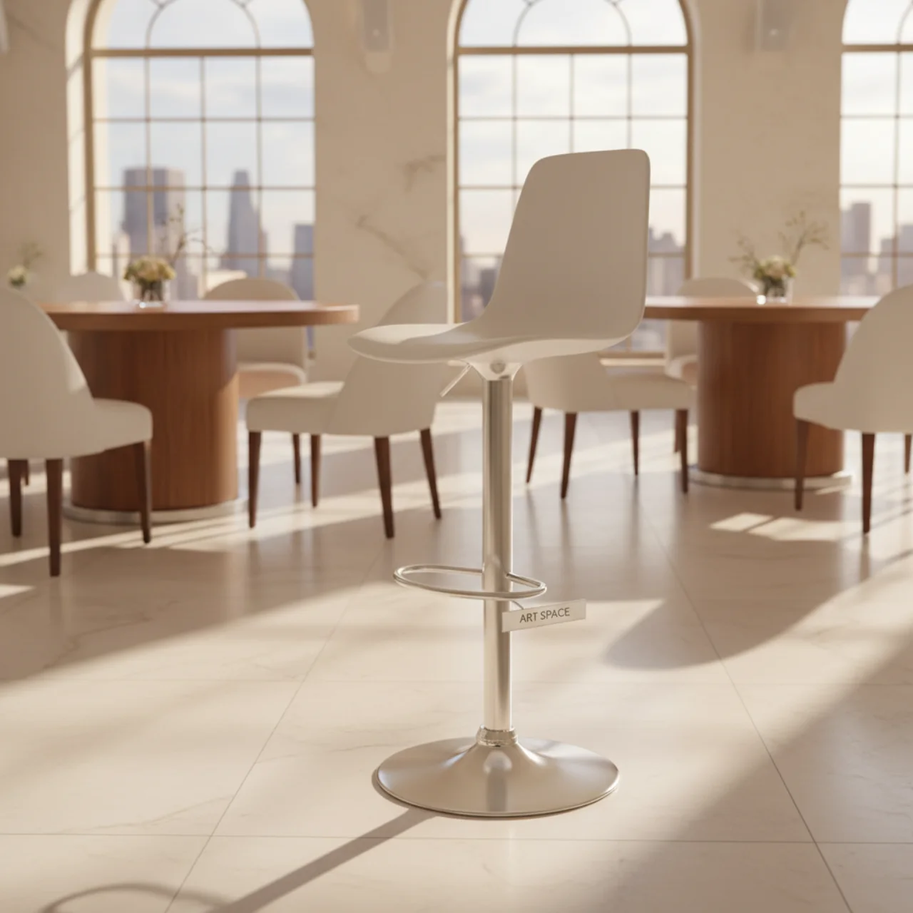 Стул барный белый Kruger